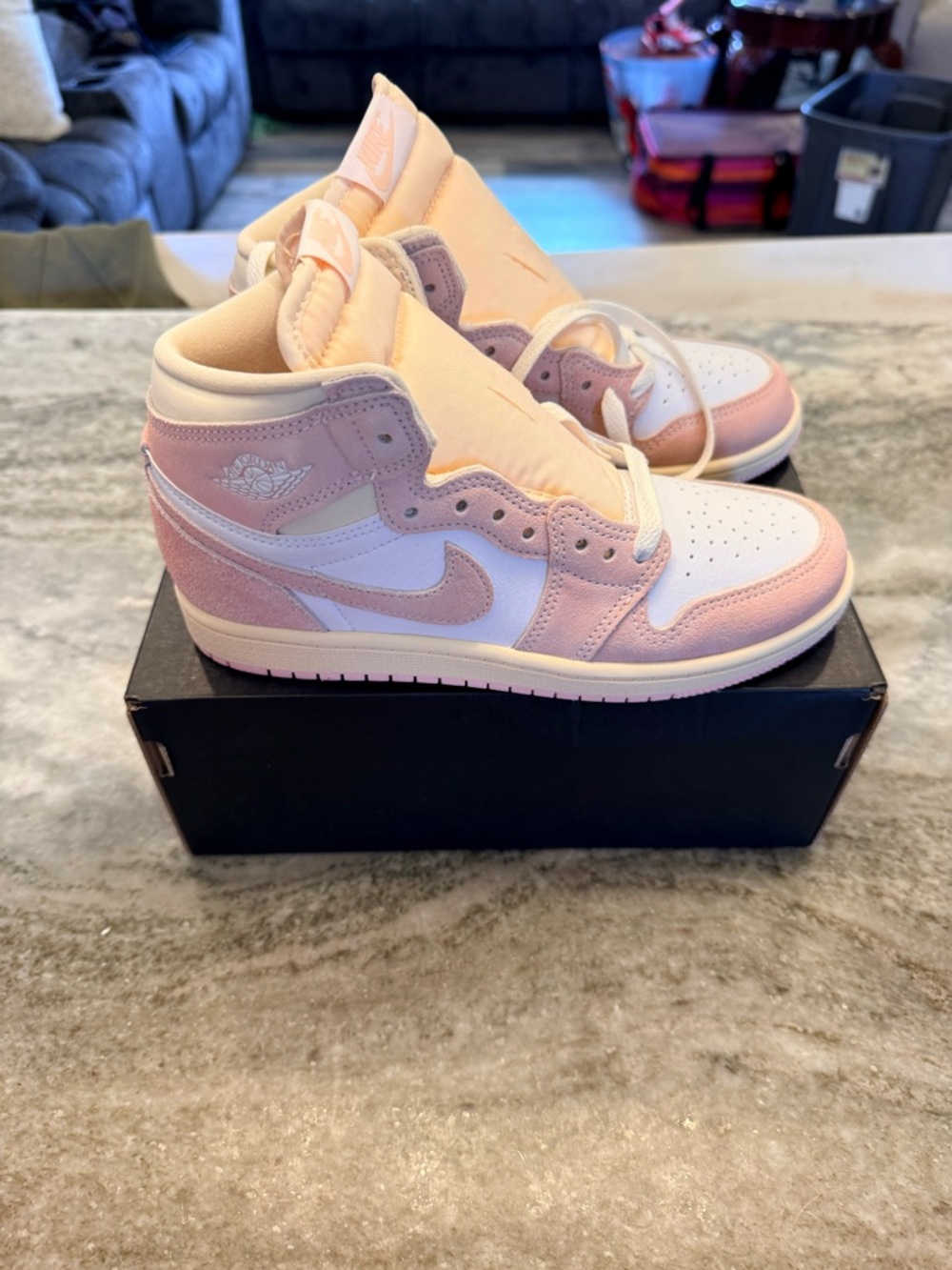 Nike Kids High-Top Sneakers Pink & White